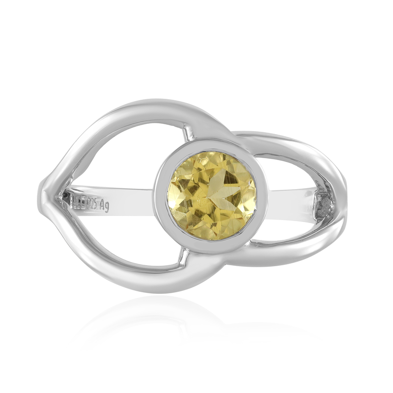 Gelber Beryll-Silberring