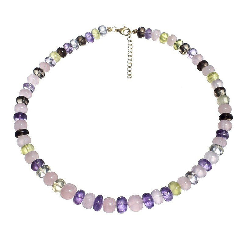 Edelstein-Silberhalskette