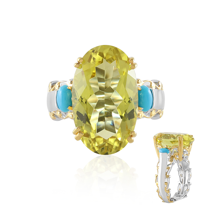 Ouro Verde-Quarz-Silberring (Gems en Vogue) Ouro Verde-Quarz-Silberring (Gems en Vogue)