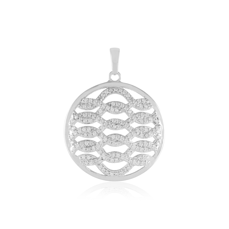 Zirkon-Silberanhänger