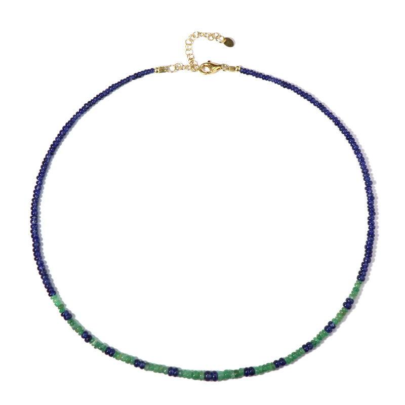 Edelstein-Silberhalskette