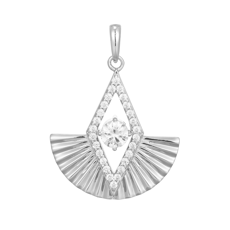 Zirkon-Silberanhänger