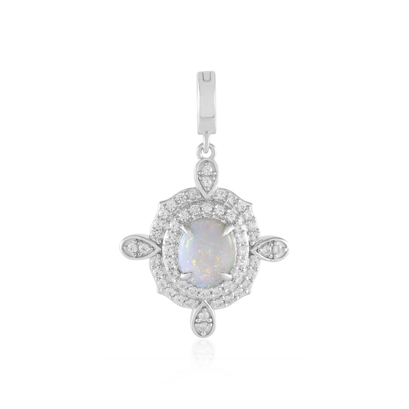 Australischer Opal-Silberanhänger