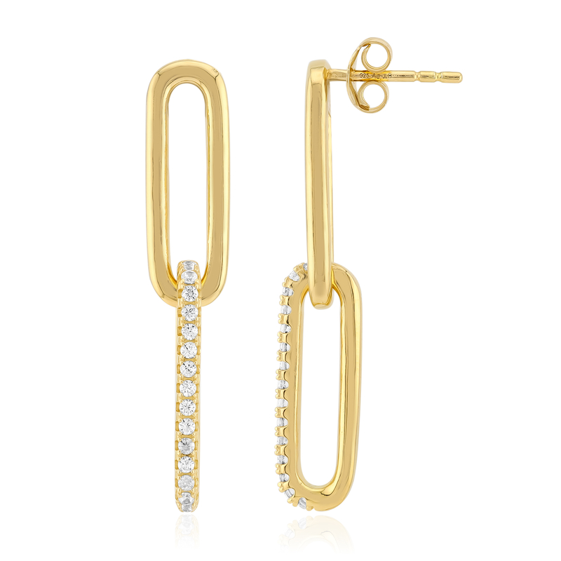 Zirkon-Silberohrringe Zirkon-Silberohrringe