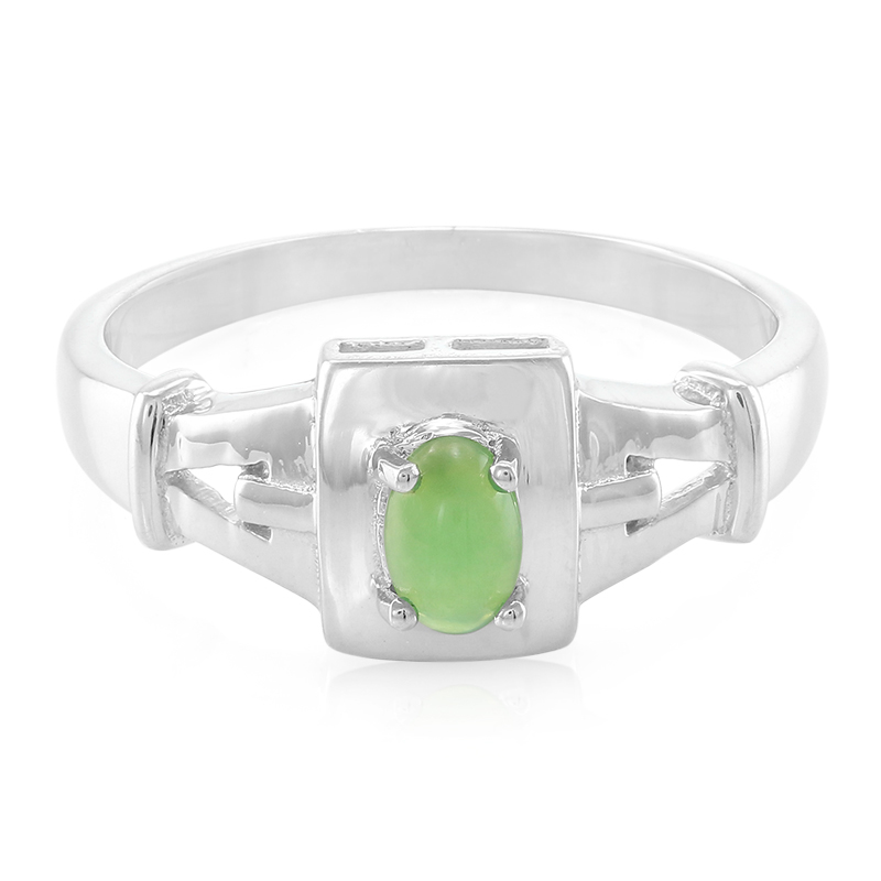 Kaiserlicher Chrysopras-Silberring