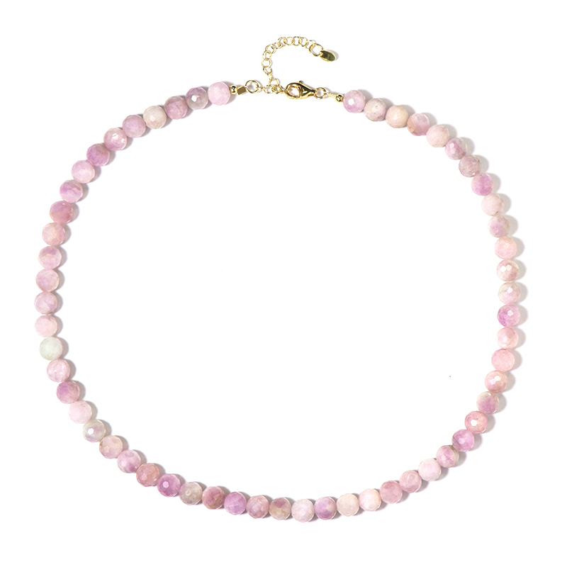 Kunzit-Silberhalskette