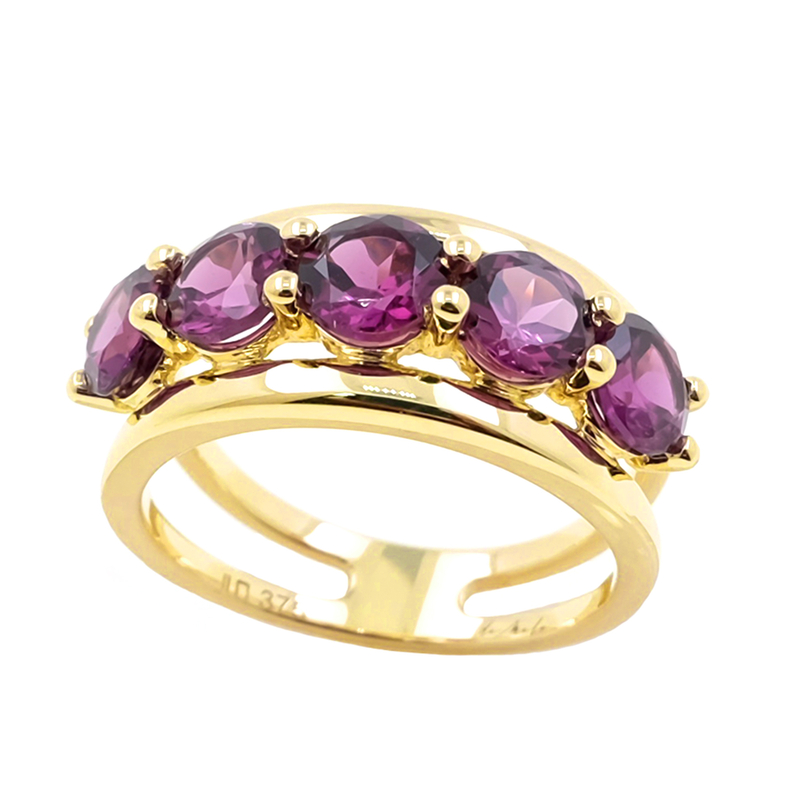 Magenta-Granat-Goldring (de Melo)