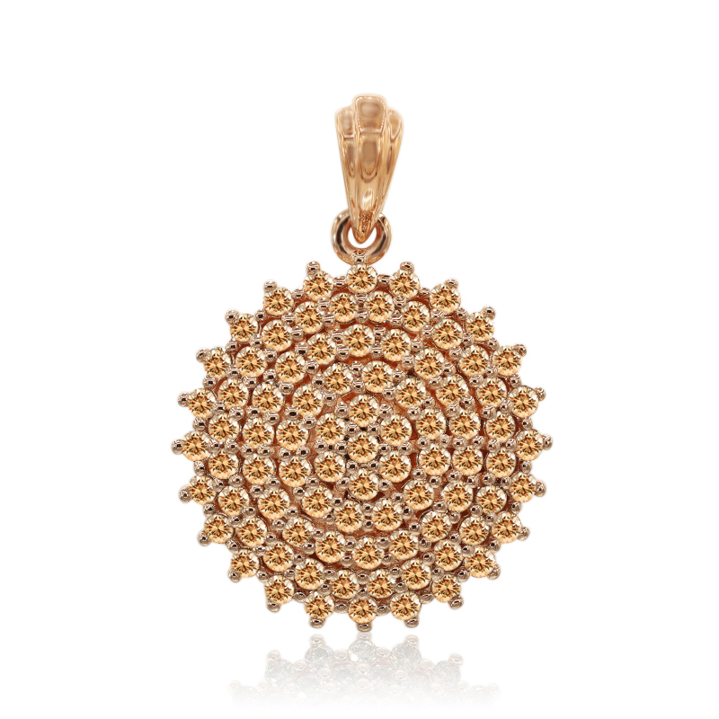 SI1 Argyle-Rose de France-Brillant-Goldanhänger (Annette) SI1 Argyle-Rose de France-Brillant-Goldanhänger (Annette)