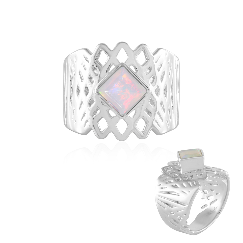 AAA-Welo-opal-silverring (de Melo Essence) från Juwelo