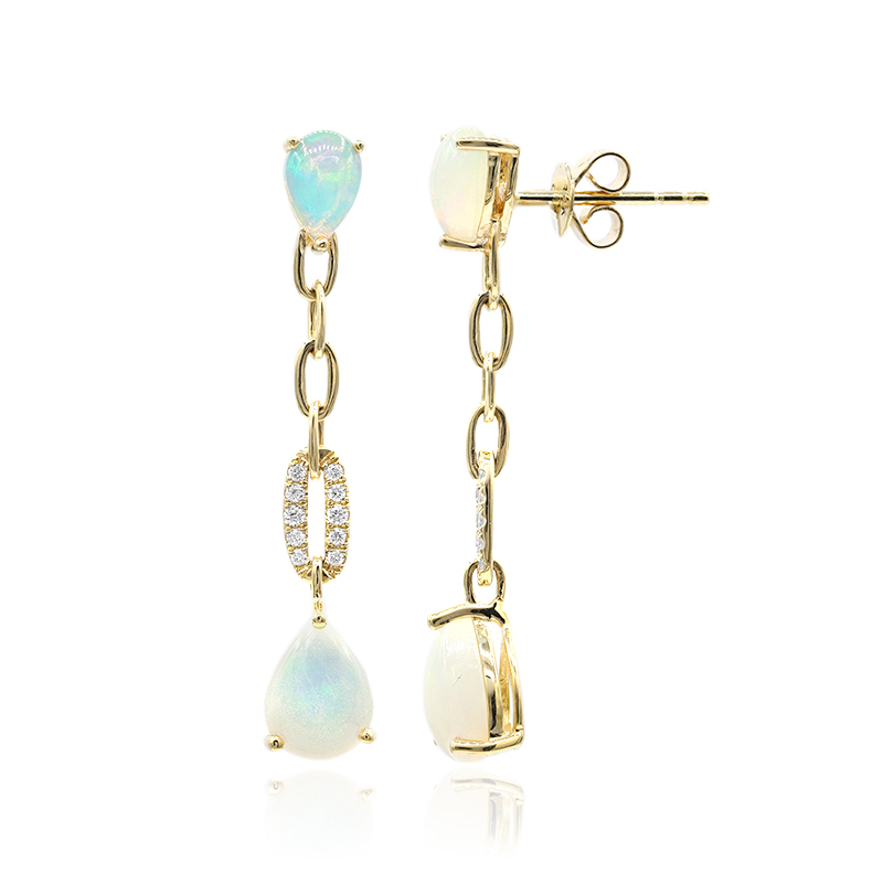 AAA-Welo-Opal-Goldohrringe (CIRARI) AAA-Welo-Opal-Goldohrringe (CIRARI)