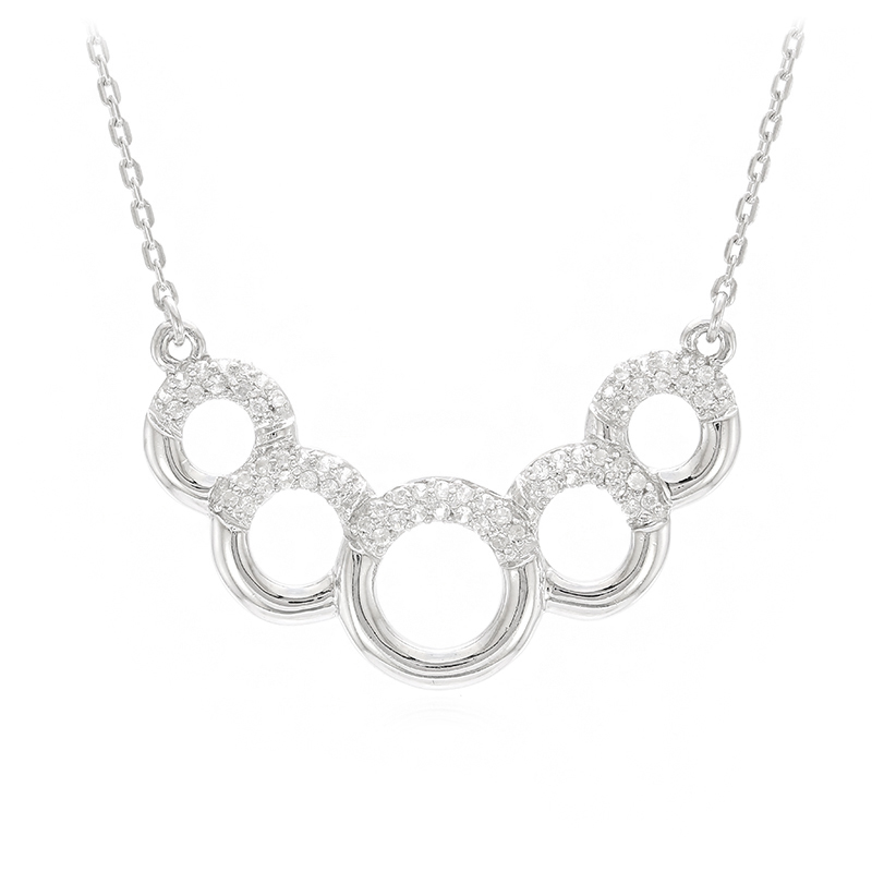 Zirkon-Silbercollier