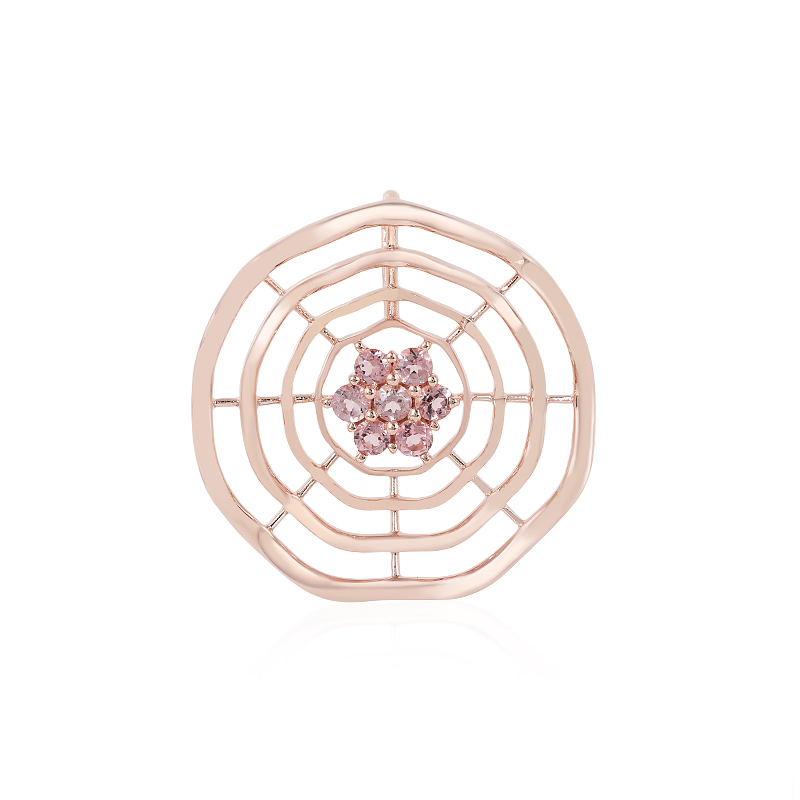 Pinkfarbener Turmalin-Silberanhänger (SAELOCANA)