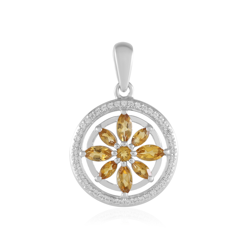 Citrin-Silberanhänger