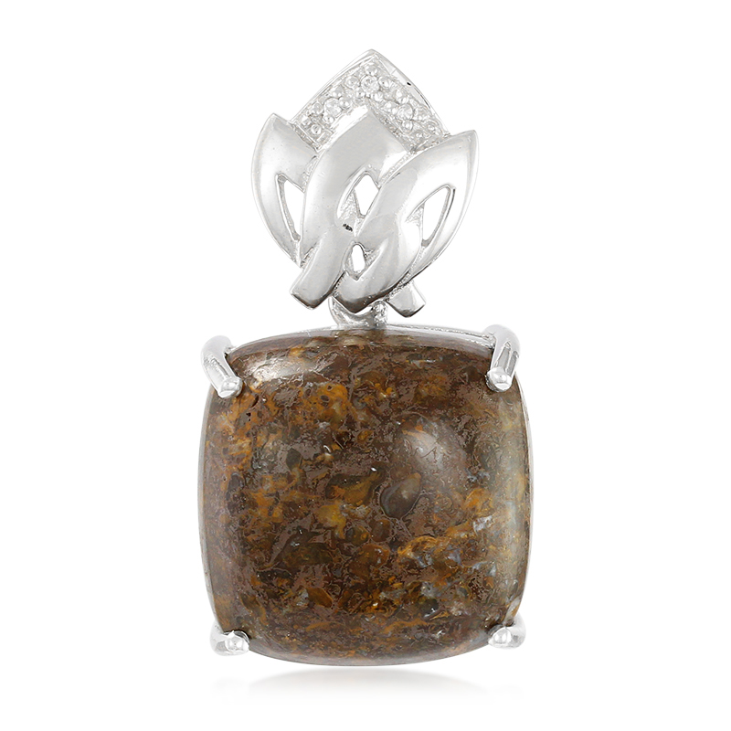 Dinosaurier-Quarz-Silberanhänger