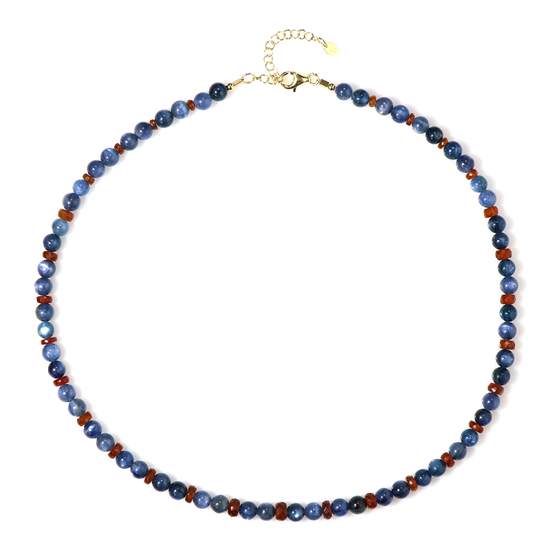 Edelstein-Silberhalskette