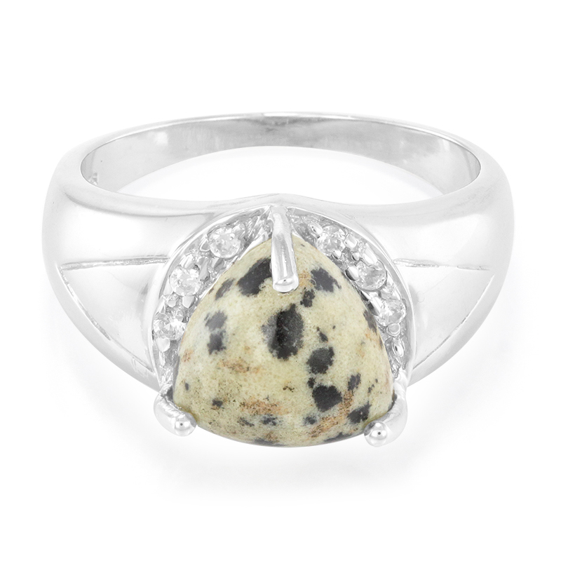 Dalmatiner-Jaspis-Silberring