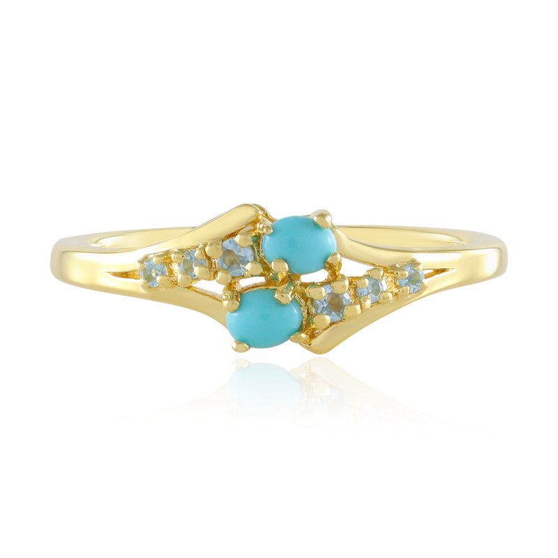 Sleeping Beauty-Türkis-Silberring