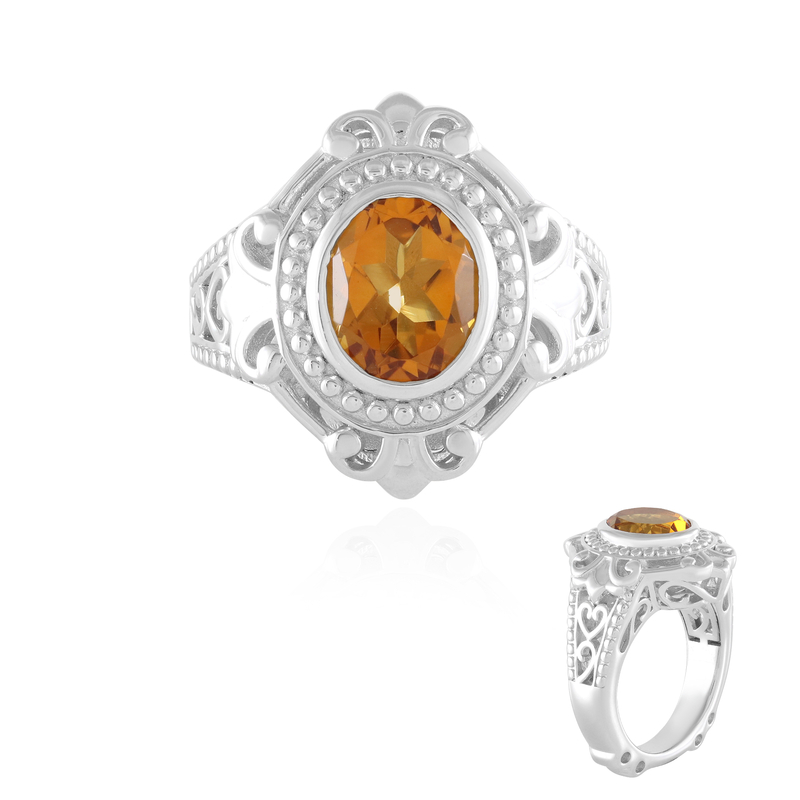 Mandarin-Citrin-Silberring (Dallas Prince Designs) Mandarin-Citrin-Silberring (Dallas Prince Designs)