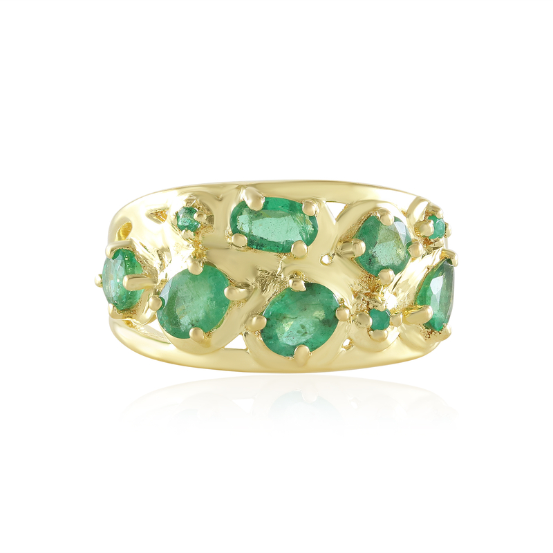 Sambia-Smaragd-Silberring