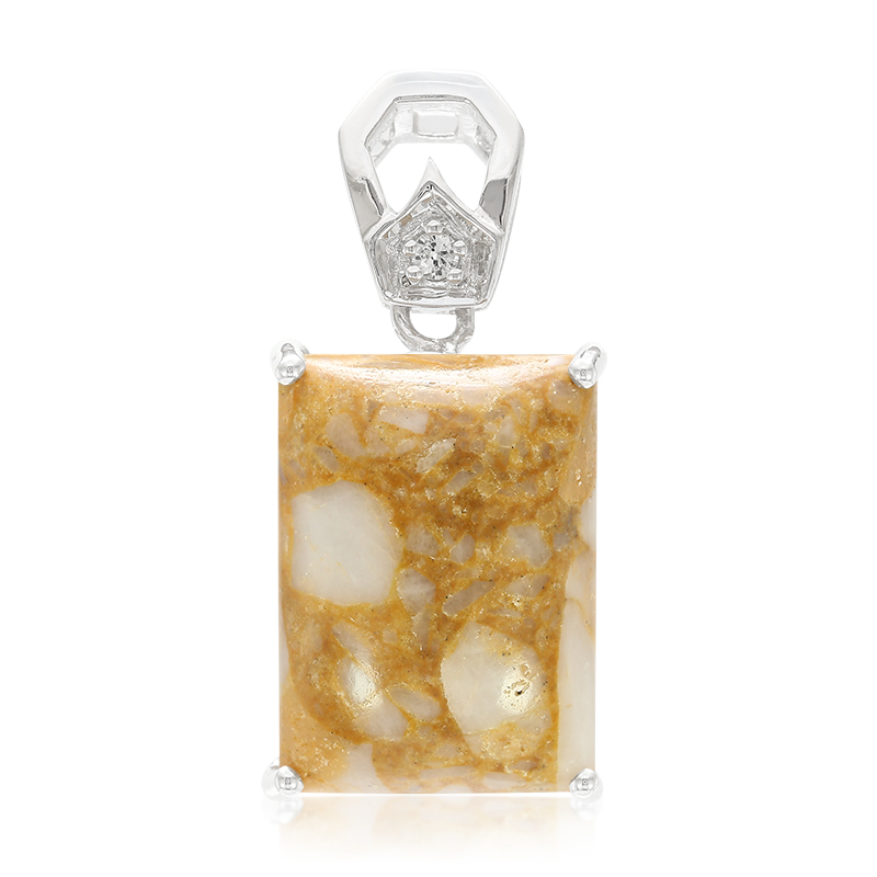 Dinosaurier-Quarz-Silberanhänger