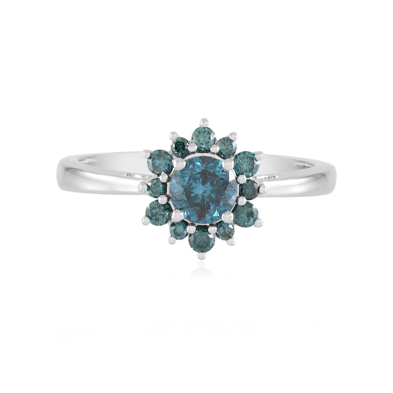 Blauer I2 Brillant-Goldring (SUHANA)