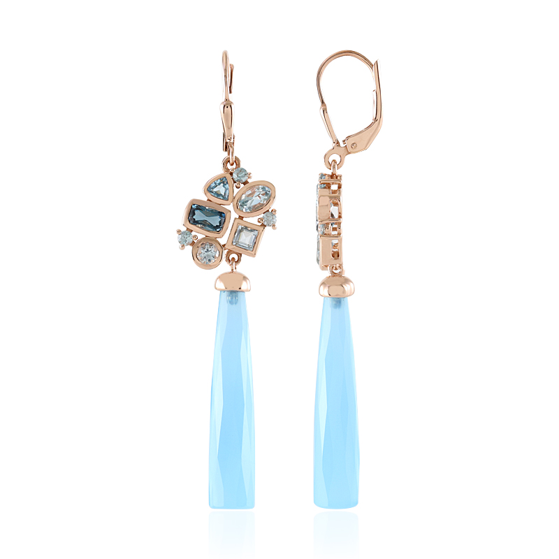 Edelstein-Silberohrringe (KM by Juwelo)