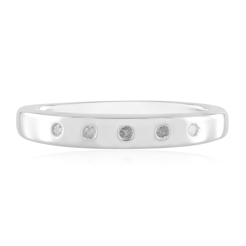 I2 (I) Diamant-Silberring