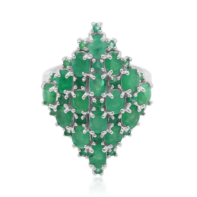 Brasilianischer Smaragd-Silberring