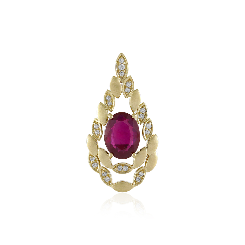 Madagaskar-Rubin-Goldanhänger (de Melo) Madagaskar-Rubin-Goldanhänger (de Melo)