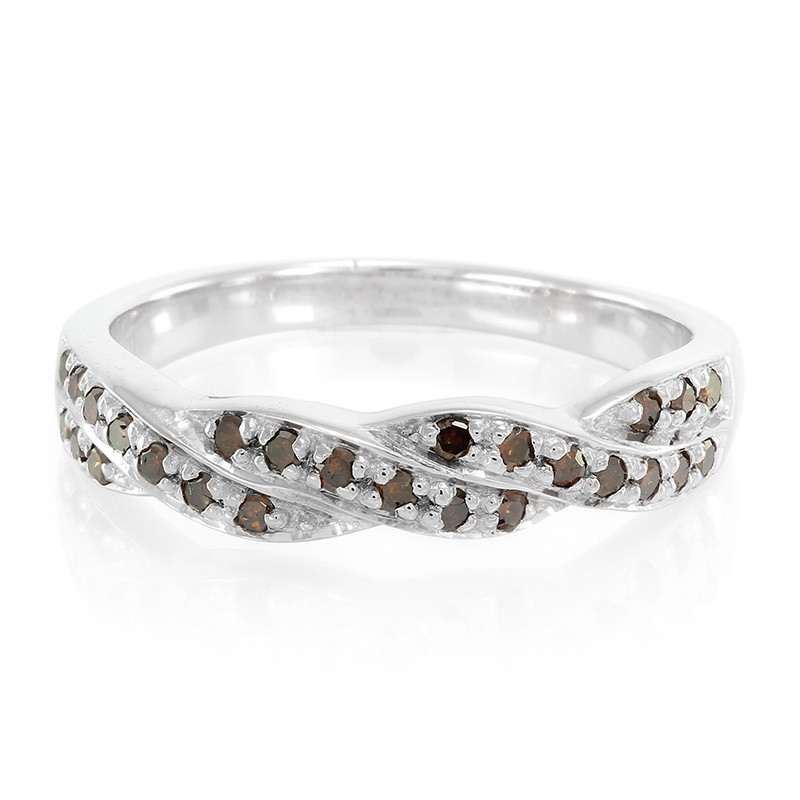 Fancy-Diamant-Silberring