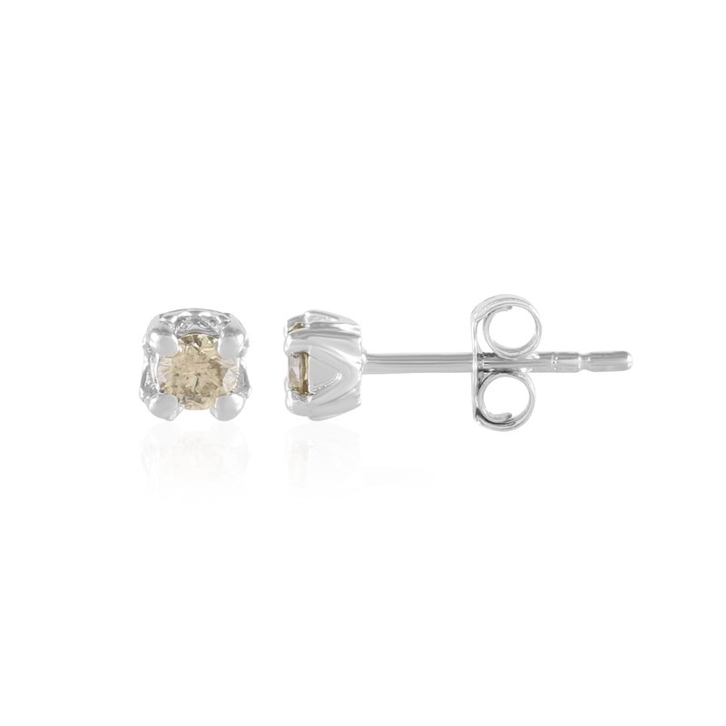 SI2 Schokoladen-Brillant-Platinohrringe SI2 Schokoladen-Brillant-Platinohrringe