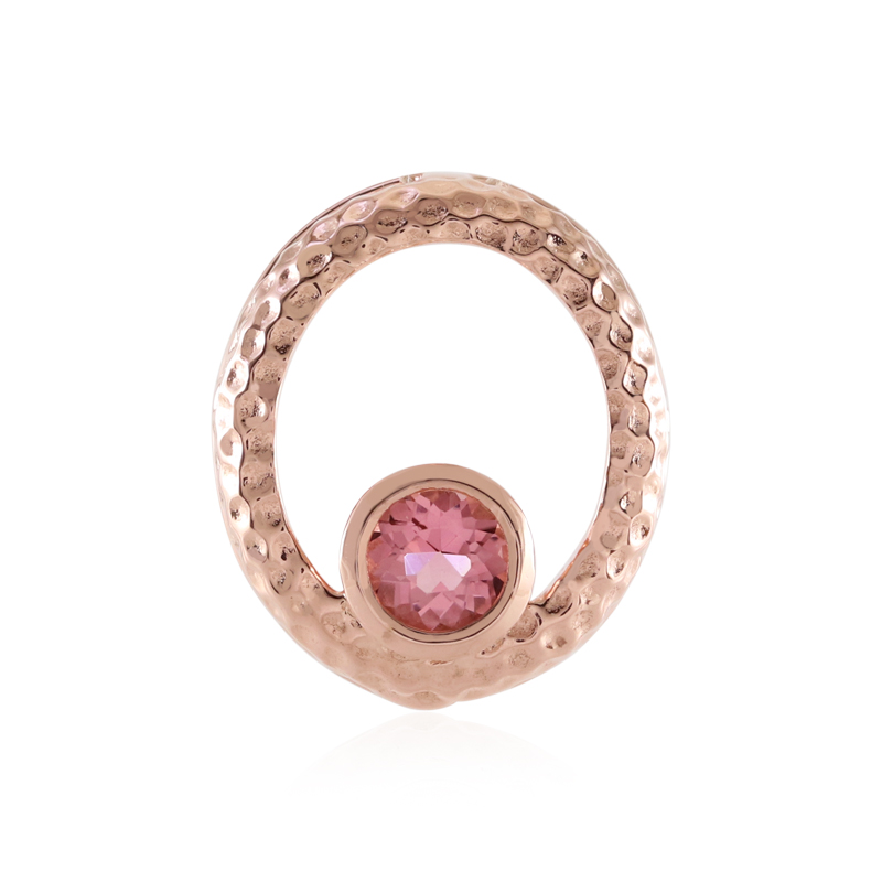 Nigerianischer Pinkfarbener Turmalin-Silberanhänger (MONOSONO COLLECTION)