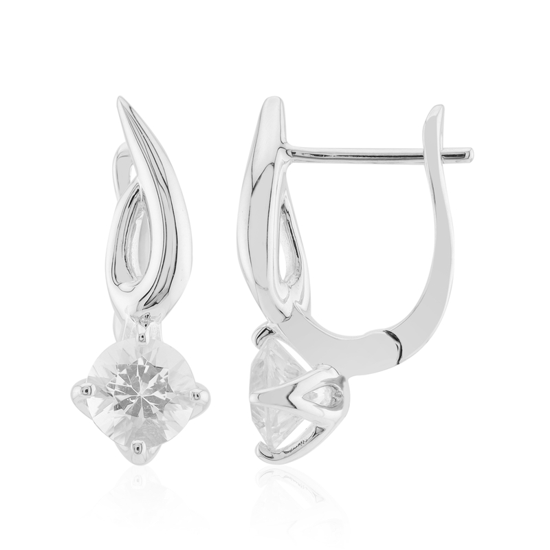 Herkimer Quarz-Silberohrringe (Pallanova)