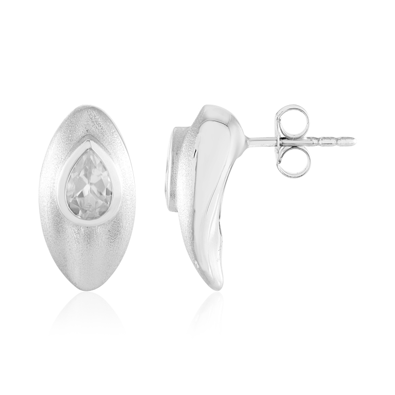 Zirkon-Silberohrringe (de Melo)
