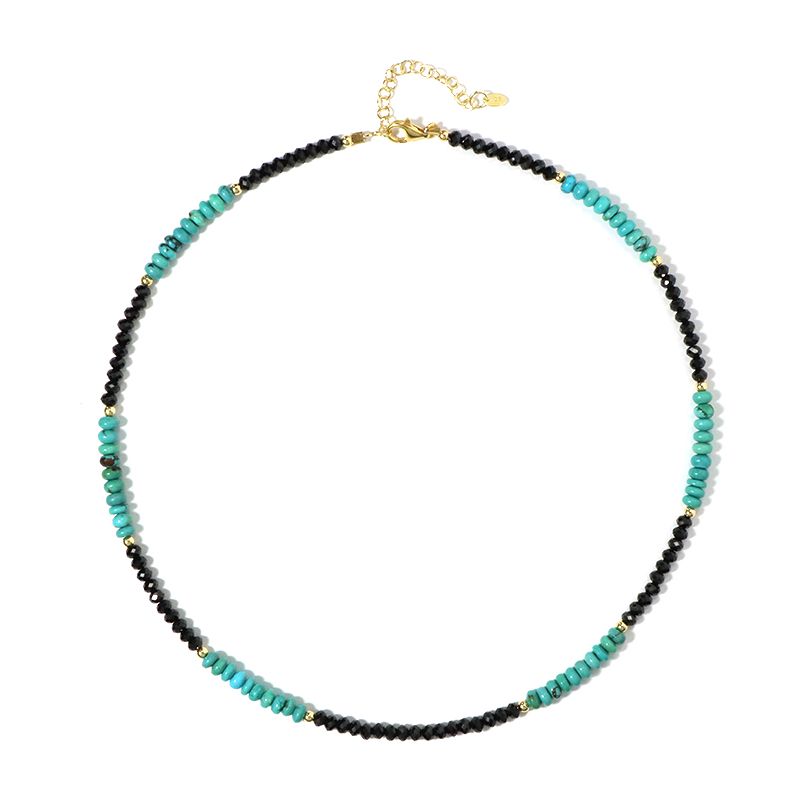 Edelstein-Silberhalskette Edelstein-Silberhalskette