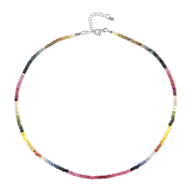 Saphir-Silberhalskette