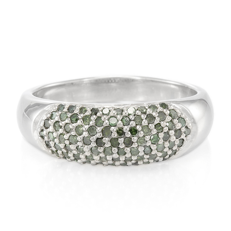 Fancy-Diamant-Silberring