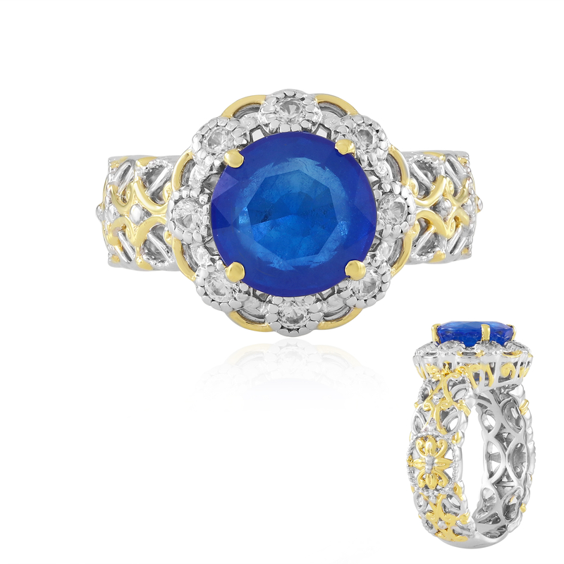 Cobaltblauer Spinell-Silberring (Gems en Vogue)