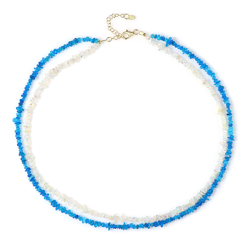 Edelstein-Silberhalskette