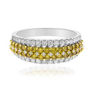 Gouden ring met gele S12 diamanten (CIRARI)  1005EG
