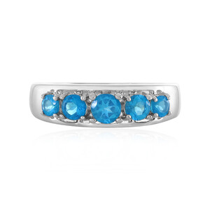 Neon Blue Apatite Silver Ring 1035UM