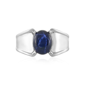 Blue Star Sapphire Silver Ring 1168DU