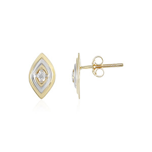 9K SI1 (I) Diamond Gold Earrings 1383YS