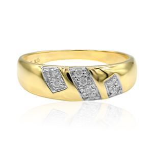Gouden ring met I1 (G) Diamanten 1589AF