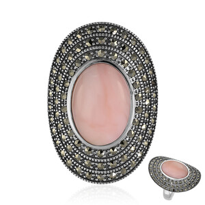 Zilveren ring met een roze opaal (Annette classic) 1638UN