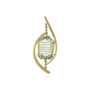Green Amethyst Silver Pendant 1779BD