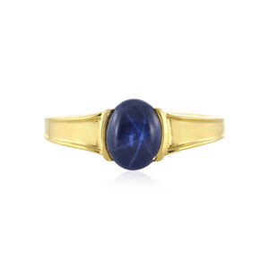 Blue Star Sapphire Silver Ring 1976MG