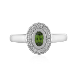 Ceylon Green Zircon Silver Ring 2062GP