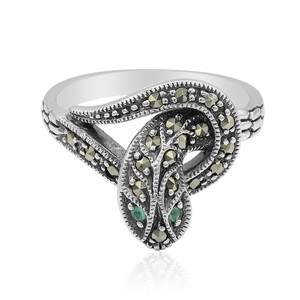 Zilveren ring met smaragden 2086RO