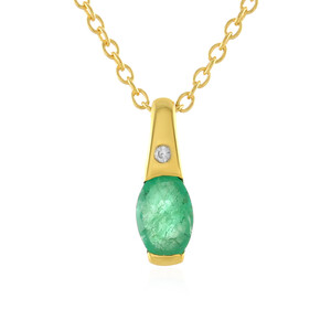 Brazilian Emerald Silver Necklace 2090CU